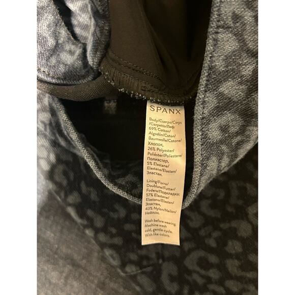Spanx Jeans Jegging Women’s Medium Ankle Leggings Leopard Print Pants High Rise - Picture 6 of 7